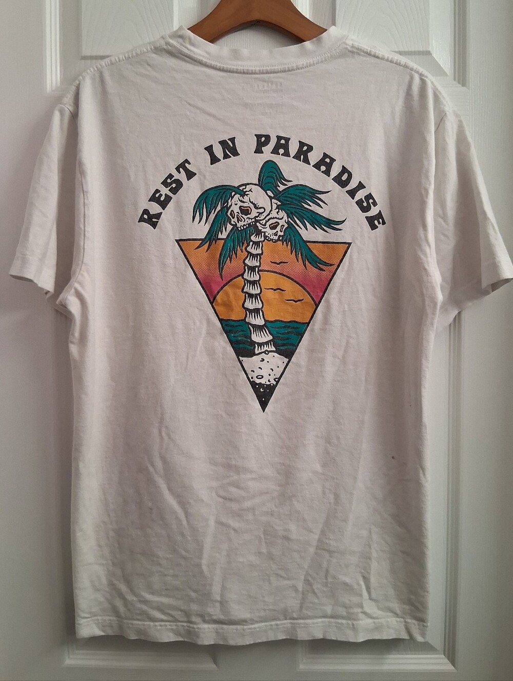 Retrofit Large Rest In Paradise T Shirt White